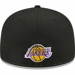 Los Angeles Lakers Pop Front 59FIFTY Fitted Hat Black/Gold - New Era