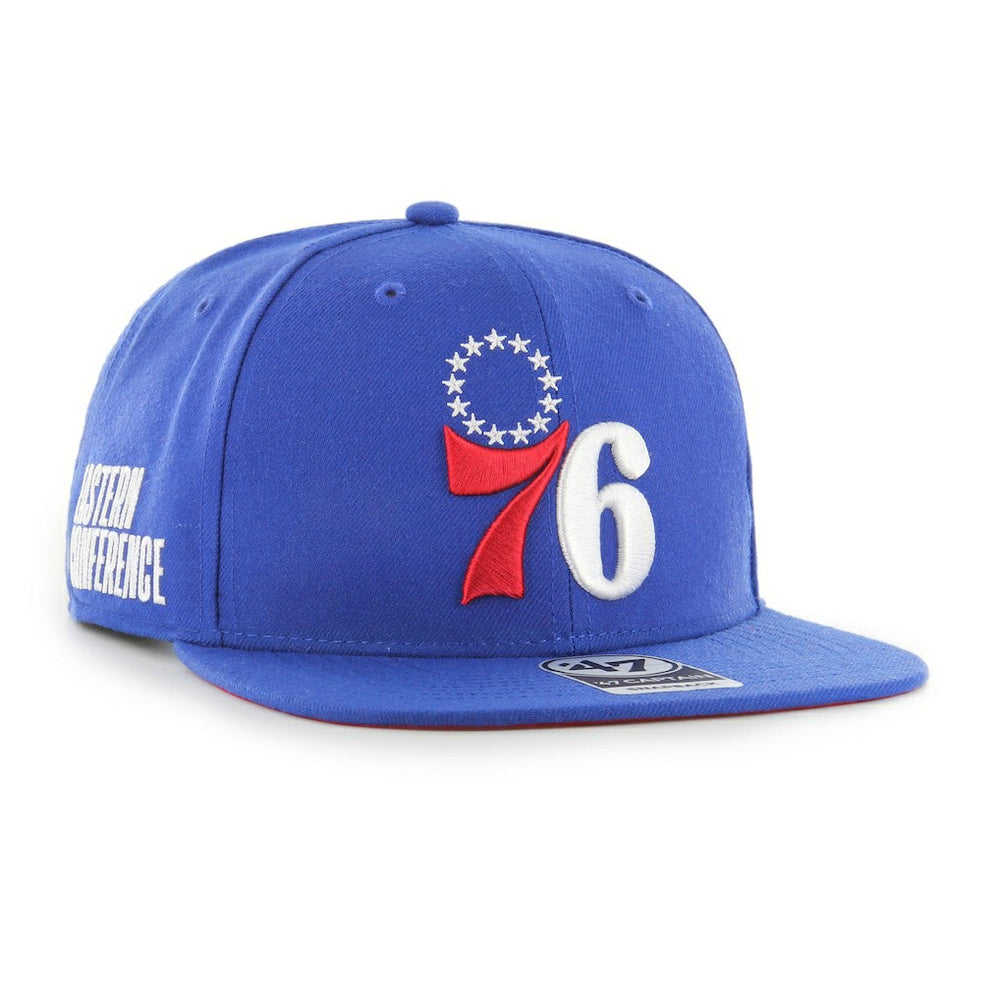 Philadelphia 76ers '47 Sure Shot Captain Snapback Hat Royal - 47 brand