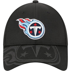 Tennessee Titans New Era Top Visor 9FORTY Adjustable Hat - Black Hats