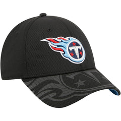 Tennessee Titans New Era Top Visor 9FORTY Adjustable Hat - Black Hats