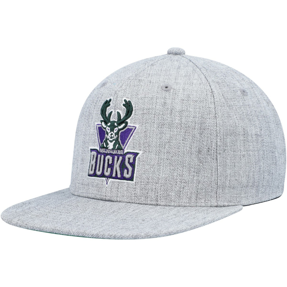 Milwaukee Bucks Hardwood Classics 2.0 Snapback Hat Heather Gray - Mitchell & Ness