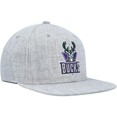 Milwaukee Bucks Hardwood Classics 2.0 Snapback Hat Heather Gray - Mitchell & Ness