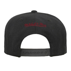 Miami Heat Youth Team Script Snapback Hat Black - Mitchell & Ness