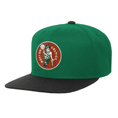 Boston Celtics Youth Two-Tone Snapback Hat Kelly Green/Black - Mitchell & Ness