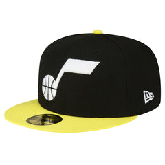 Utah Jazz 2-Tone 59FIFTY Fitted Hat Black/Yellow - New Era