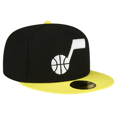 Utah Jazz 2-Tone 59FIFTY Fitted Hat Black/Yellow - New Era