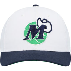 Dallas Mavericks Hardwood Classics Core 2-Tone 2.0 Pro Snapback Hat White/Navy - Mitchell & Ness