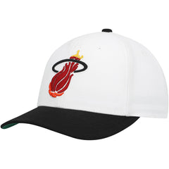 Miami Heat Hardwood Classics Core 2-Tone 2.0 Pro Snapback Hat White/Black - Mitchell & Ness