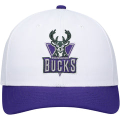 Milwaukee Bucks Hardwood Classics Core 2-Tone 2.0 Pro Snapback Hat White/Purple - Mitchell & Ness