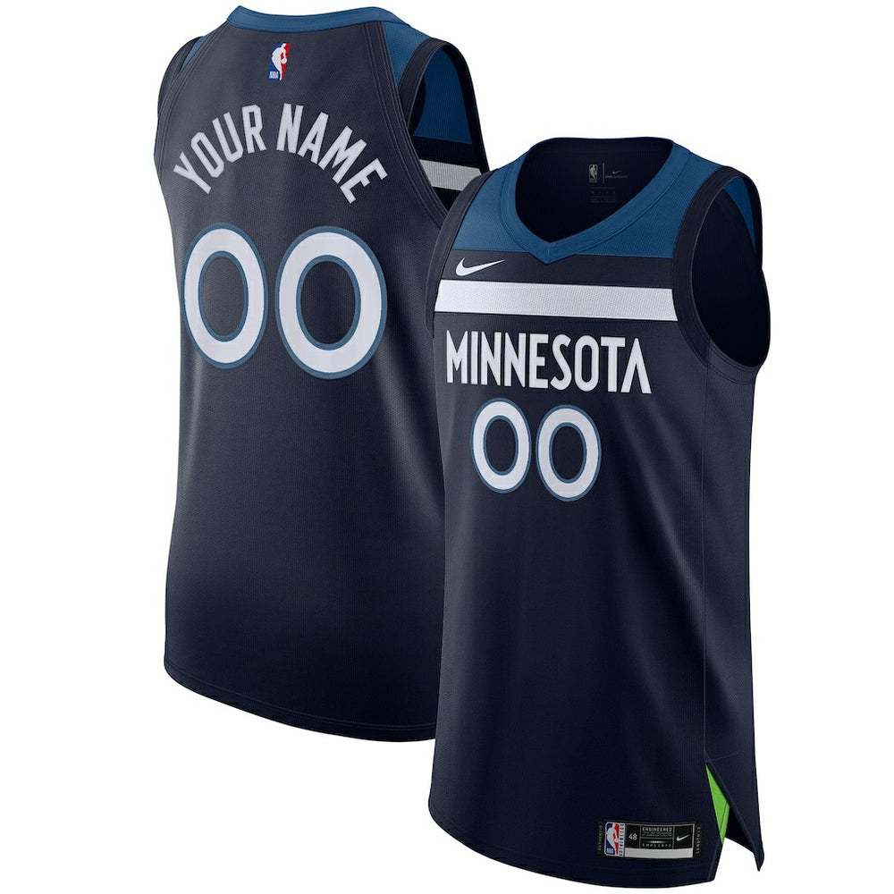 Minnesota Timberwolves Authentic Custom Jersey Navy Icon Edition - Nike outlet