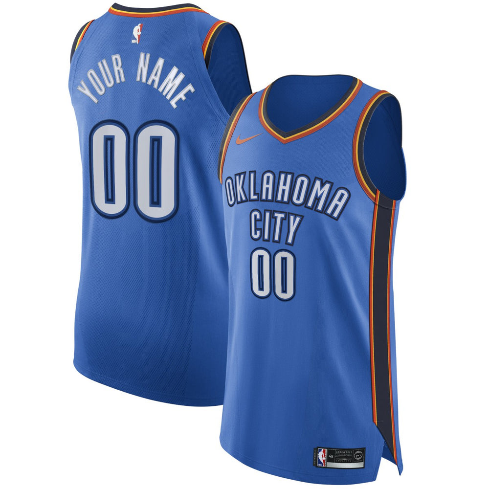 Oklahoma City Thunder Authentic Custom Jersey Blue Icon Edition - Nike