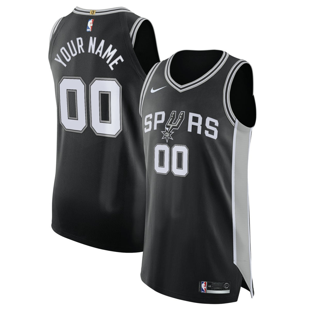 San Antonio Spurs Authentic Custom Jersey Black Icon Edition - Nike