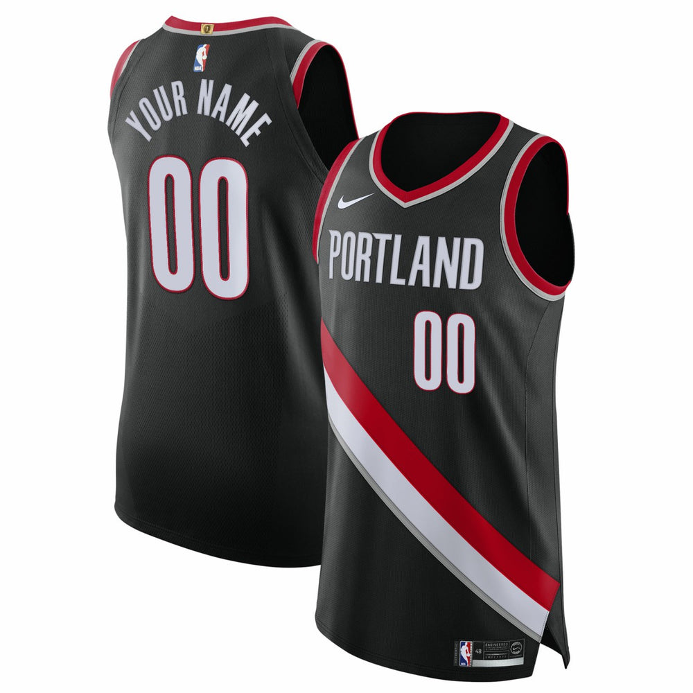 Portland Trail Blazers 2020/21 Authentic Custom Jersey Black Icon Edition - Nike