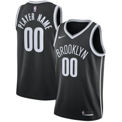 Brooklyn Nets 2020/21 Swingman Custom Jersey Icon Edition Black - Nike
