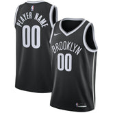 Brooklyn Nets Swingman Custom Jersey Black Icon Edition - Nike