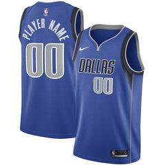 Dallas Mavericks Swingman Custom Jersey Blue Icon Edition - Nike