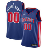 Detroit Pistons Swingman Custom Jersey Blue Icon Edition - Nike