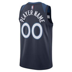 Minnesota Timberwolves Swingman Custom Jersey Navy Icon Edition - Nike