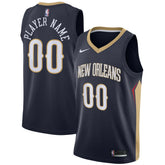 New Orleans Pelicans Swingman Custom Jersey Navy Icon Edition - Nike outlet