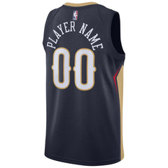 New Orleans Pelicans Swingman Custom Jersey Navy Icon Edition - Nike outlet