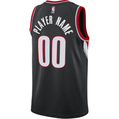 Portland Trail Blazers Swingman Custom Jersey Black Icon Edition - Nike