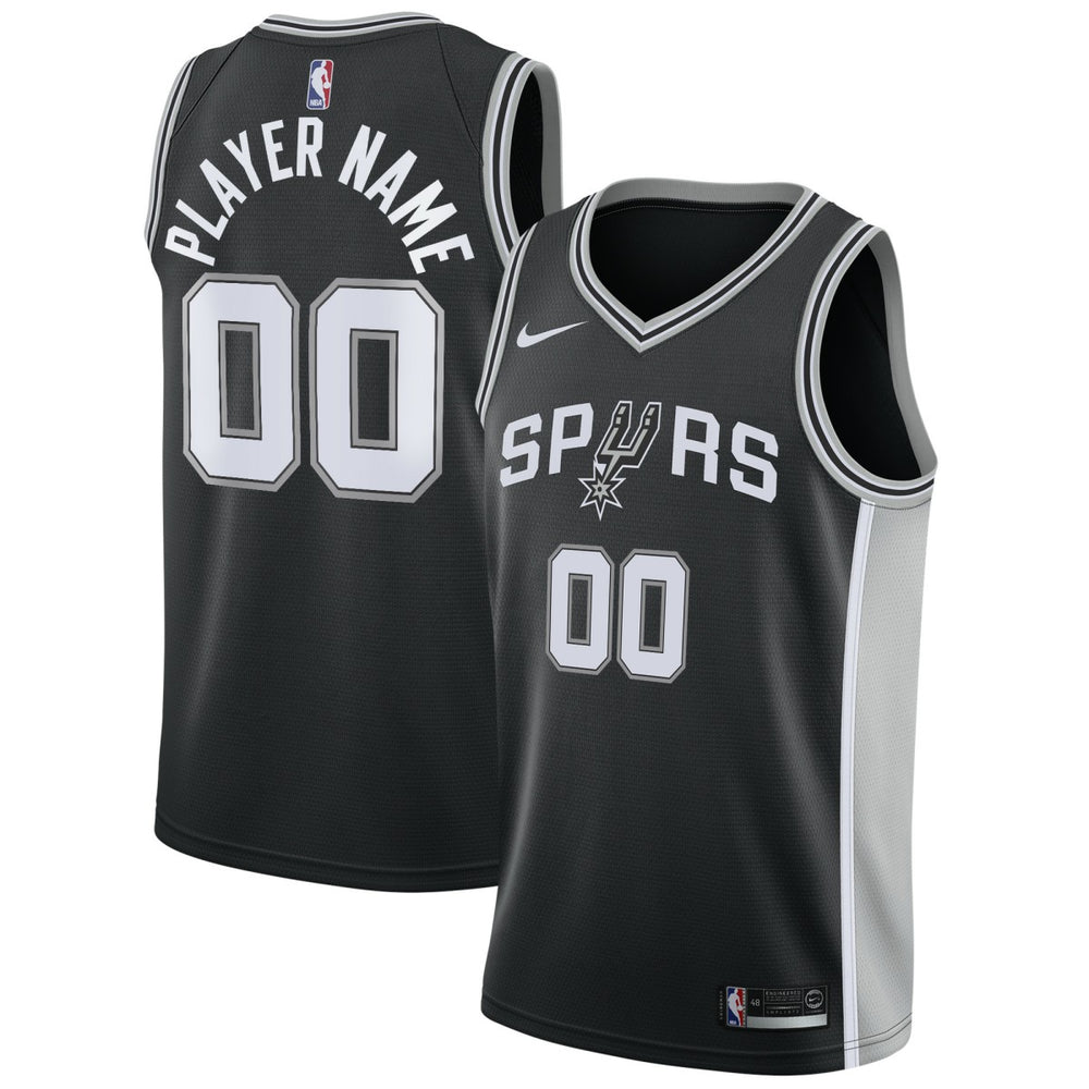 San Antonio Spurs Swingman Custom Jersey Black Icon Edition - Nike