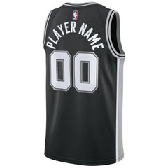 San Antonio Spurs Swingman Custom Jersey Black Icon Edition - Nike