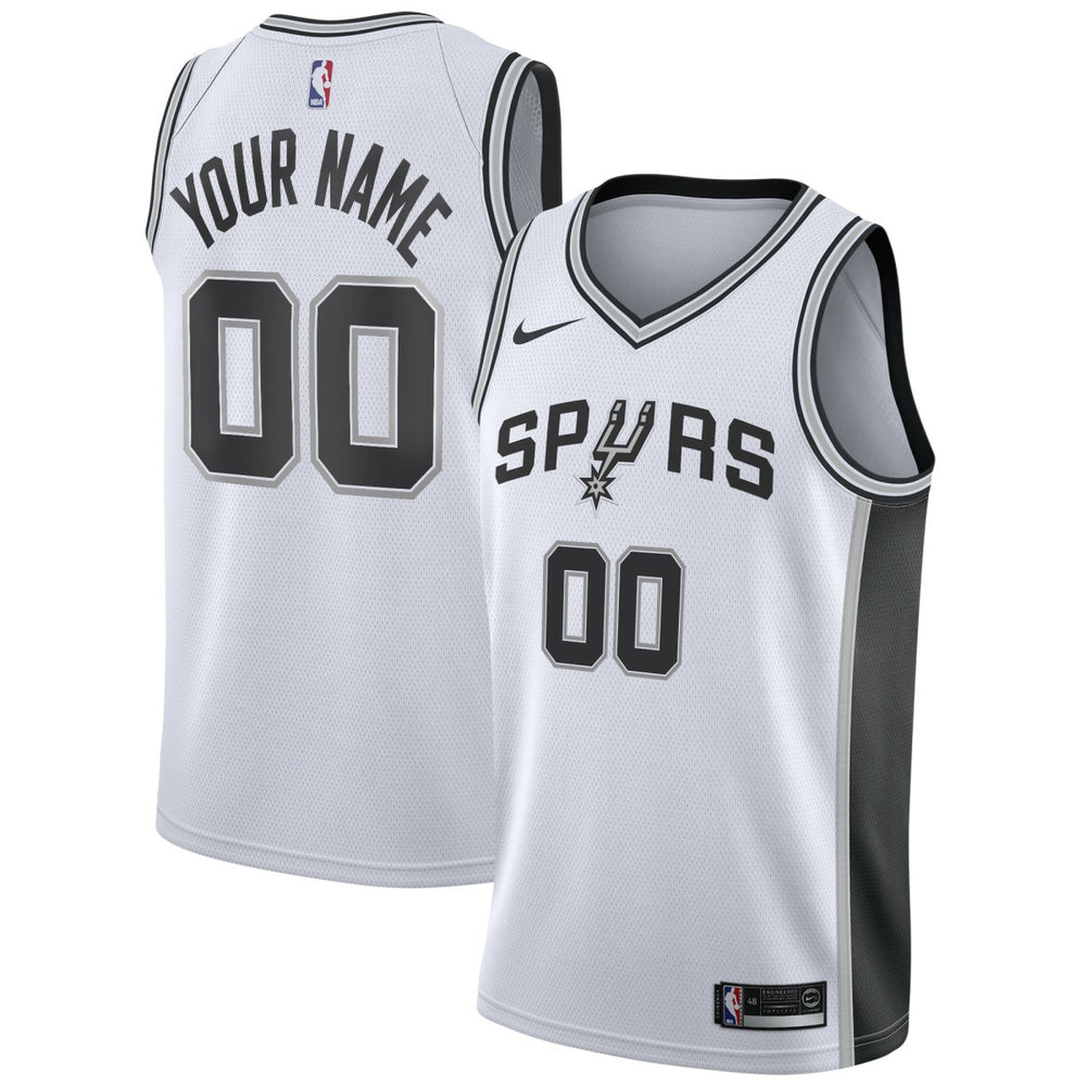 San Antonio Spurs Custom Swingman Jersey White Association Edition - Nike