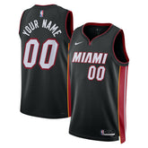 Miami Heat Unisex Swingman Custom Jersey Black Icon Edition - Nike