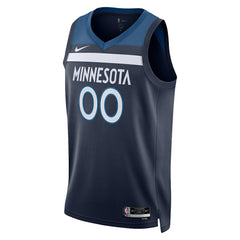 Minnesota Timberwolves Unisex Swingman Custom Jersey Navy Icon Edition - Nike