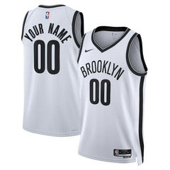 Brooklyn Nets Unisex Swingman Custom Jersey White Association Edition - Nike