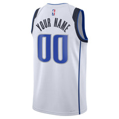 Dallas Mavericks Unisex Swingman Custom Jersey White Association Edition - Nike