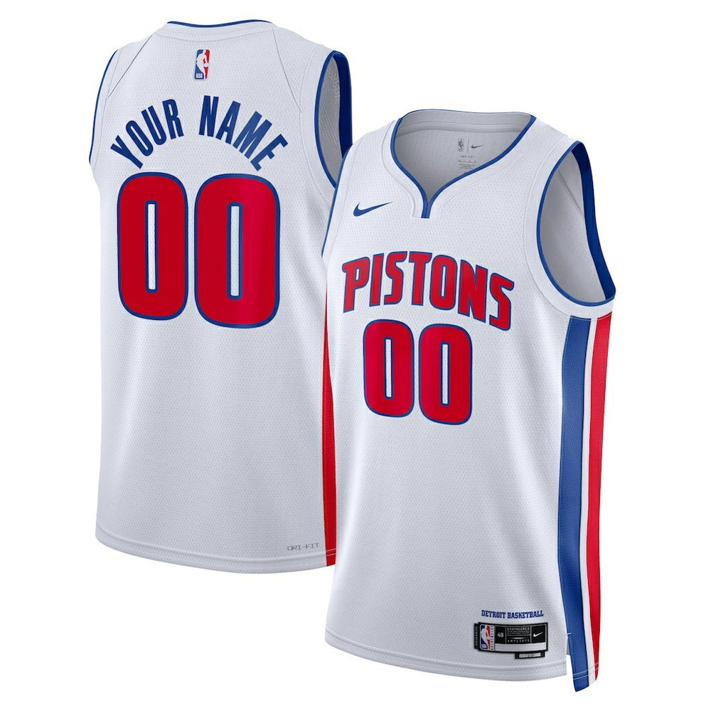 Detroit Pistons Unisex Swingman Custom Jersey White Association Edition - Nike outlet