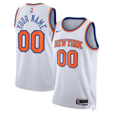 New York Knicks Unisex Swingman Custom Jersey White Association Edition - Nike