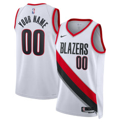 Portland Trail Blazers Unisex Swingman Custom Jersey White Association Edition - Nike