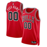 Chicago Bulls Unisex Swingman Custom Jersey Red Icon Edition - Nike