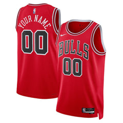 Chicago Bulls Unisex Swingman Custom Jersey Red Icon Edition - Nike