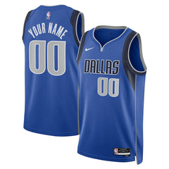 Dallas Mavericks Unisex Swingman Custom Jersey Blue Icon Edition - Nike