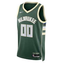 Milwaukee Bucks Unisex Swingman Custom Jersey Hunter Green Icon Edition - Nike outlet