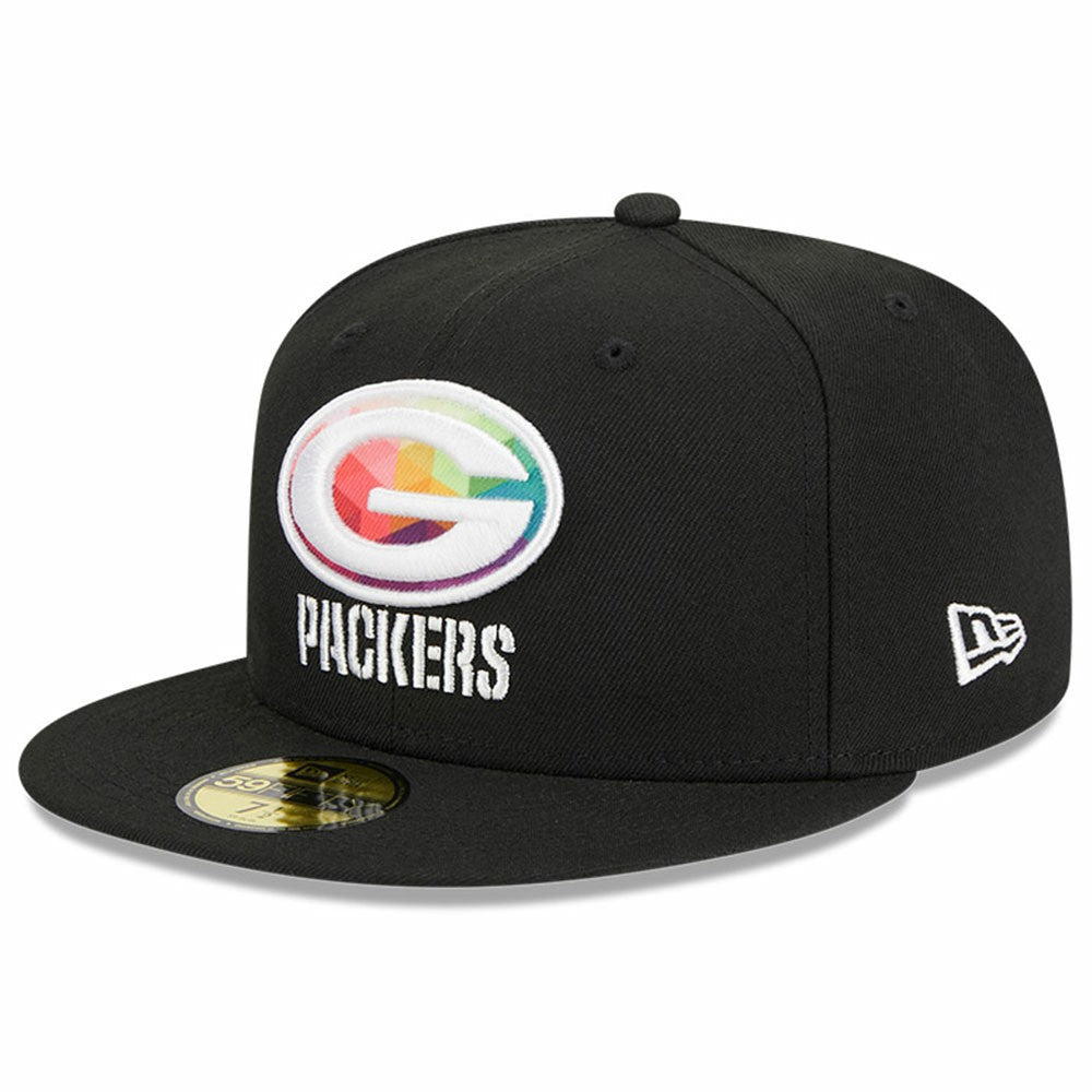 Green Bay Packers New Era 2023 NFL Crucial Catch 59FIFTY Fitted Hat - Black Hats