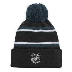 Vegas Golden Knights Youth Jacquard Cuffed Knit Hat with Pom - Black | US 200025349