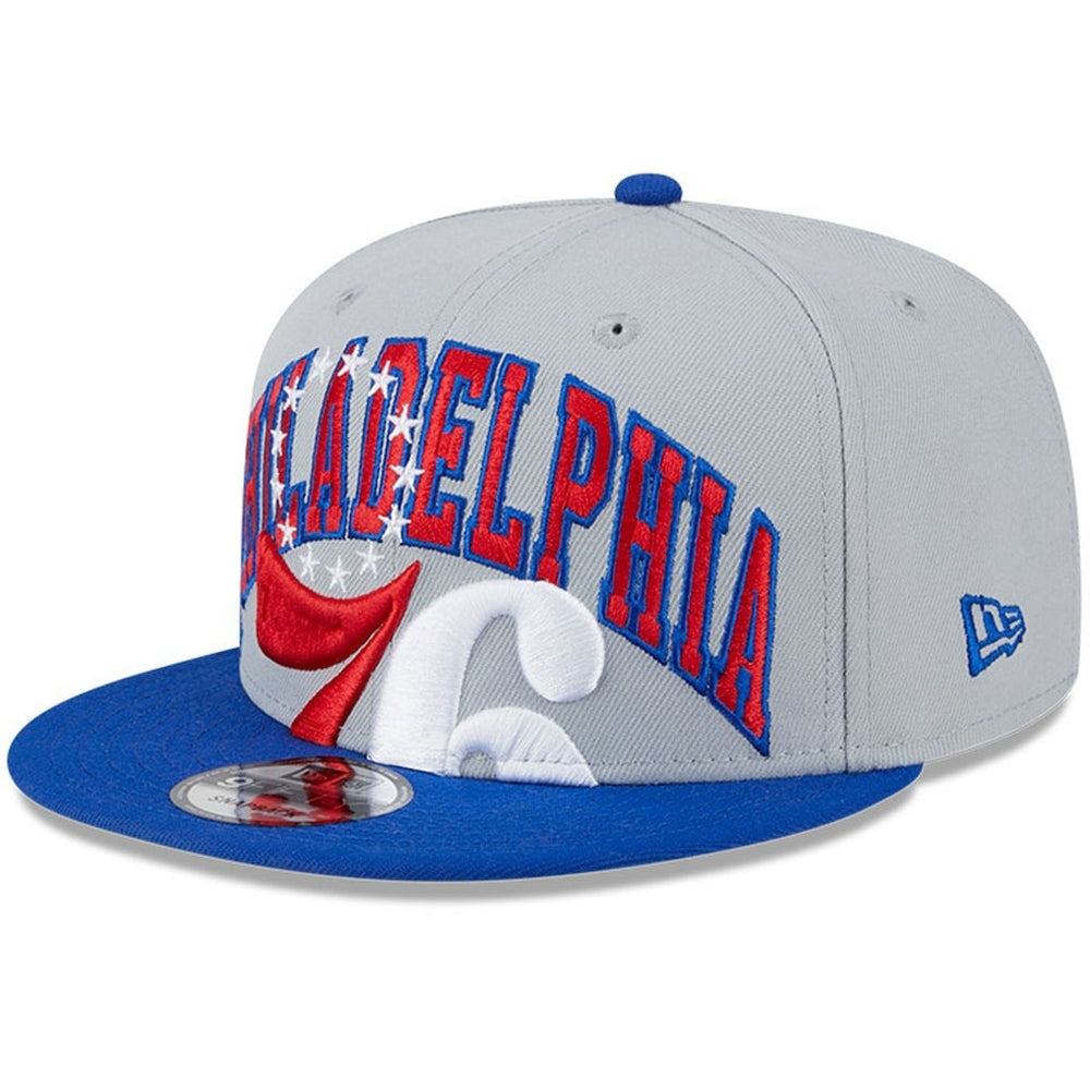 Philadelphia 76ers Tip-Off Two-Tone 9FIFTY Snapback Hat Gray/Royal - New Era