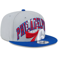Philadelphia 76ers Tip-Off Two-Tone 9FIFTY Snapback Hat Gray/Royal - New Era