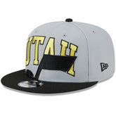 Utah Jazz Tip-Off Two-Tone 9FIFTY Snapback Hat Gray/Black - New Era
