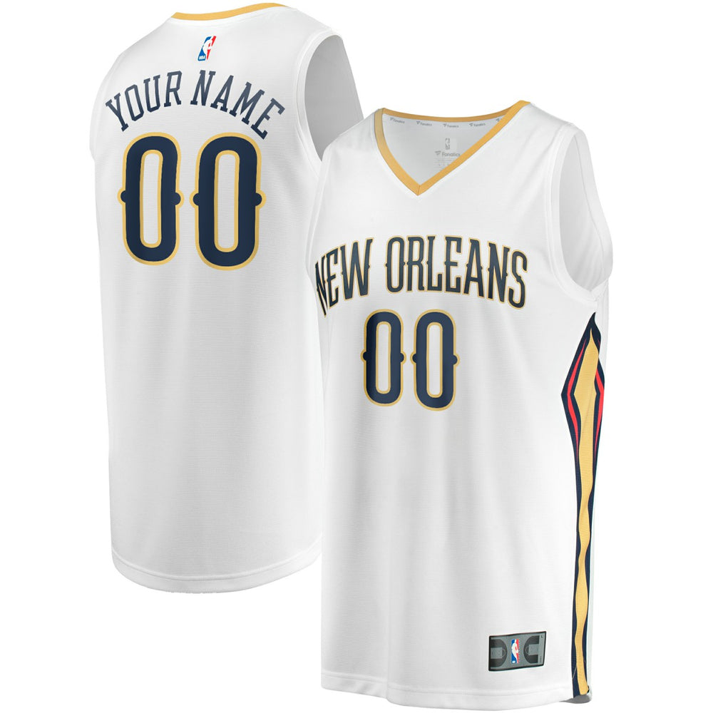 New Orleans Pelicans Youth Fast Break Replica Custom Jersey Association Edition White - Fanatics
