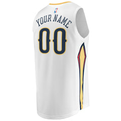 New Orleans Pelicans Youth Fast Break Replica Custom Jersey Association Edition White - Fanatics