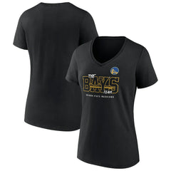 Golden State Warriors Women's Team Pride V-Neck T-Shirt Black