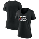 Miami Heat Women's Team Pride V-Neck T-Shirt Black