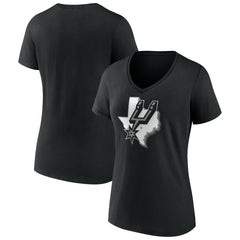 San Antonio Spurs Women's Team Pride V-Neck T-Shirt Black outlet