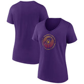 Los Angeles Lakers Women's Announcer V-Neck T-Shirt Purple outlet